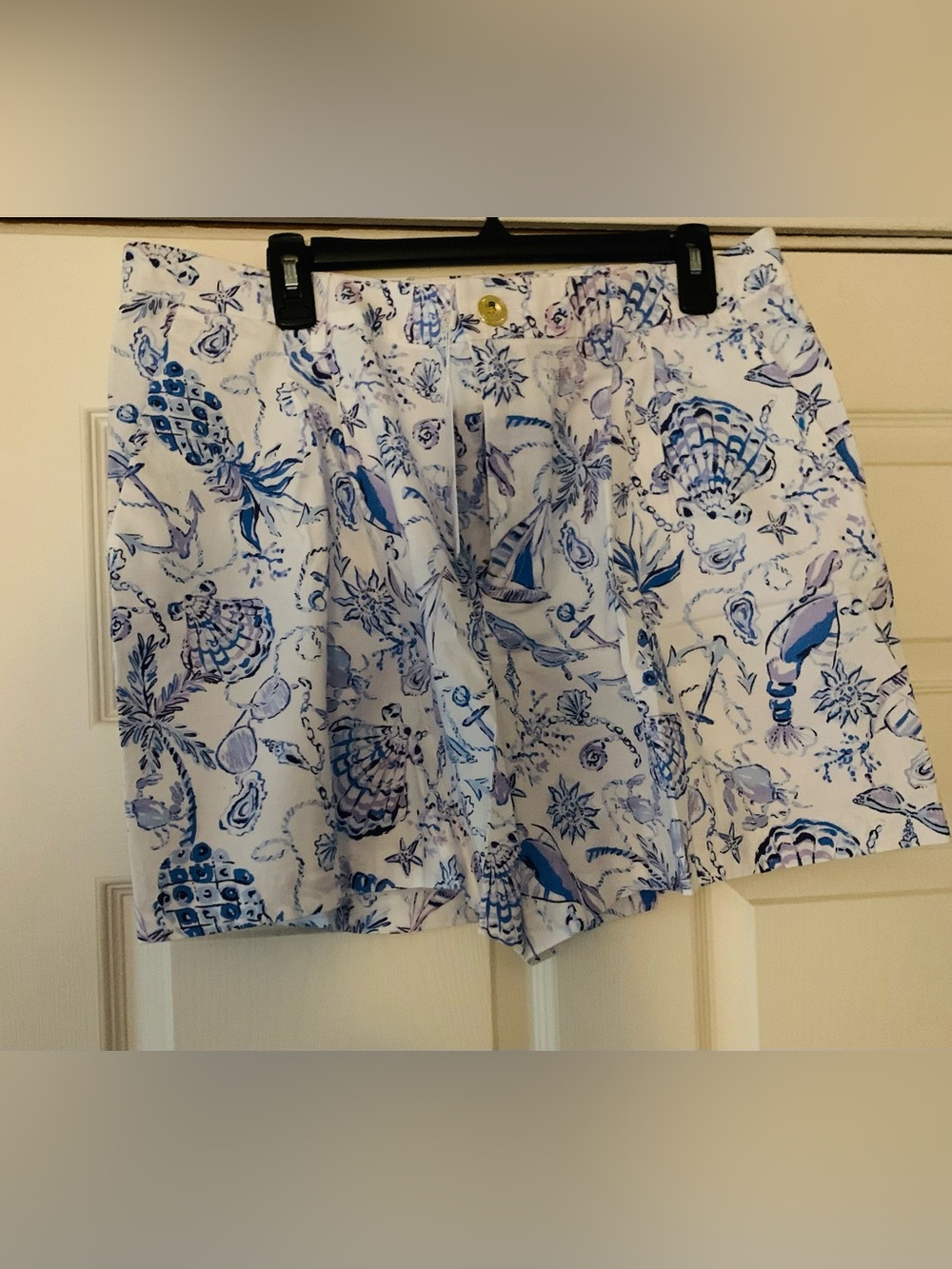 NWT Lilly Pulitzer Dewey Stretch Resort White Barefoot Beachcombers Shorts 16